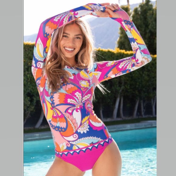 Trina Turk Sevilla Swim Shirt Long Sleeve NWT - Picture 6 of 16